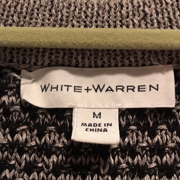 White + Warren Medium Asymmetrical Zipperd Cardigan - Picture 8 of 8
